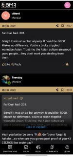 Post #417 tard accuse me wannabe Asian.jpg